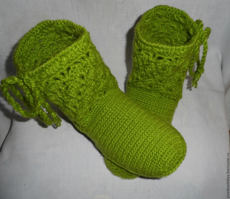 Вязаные сапожки