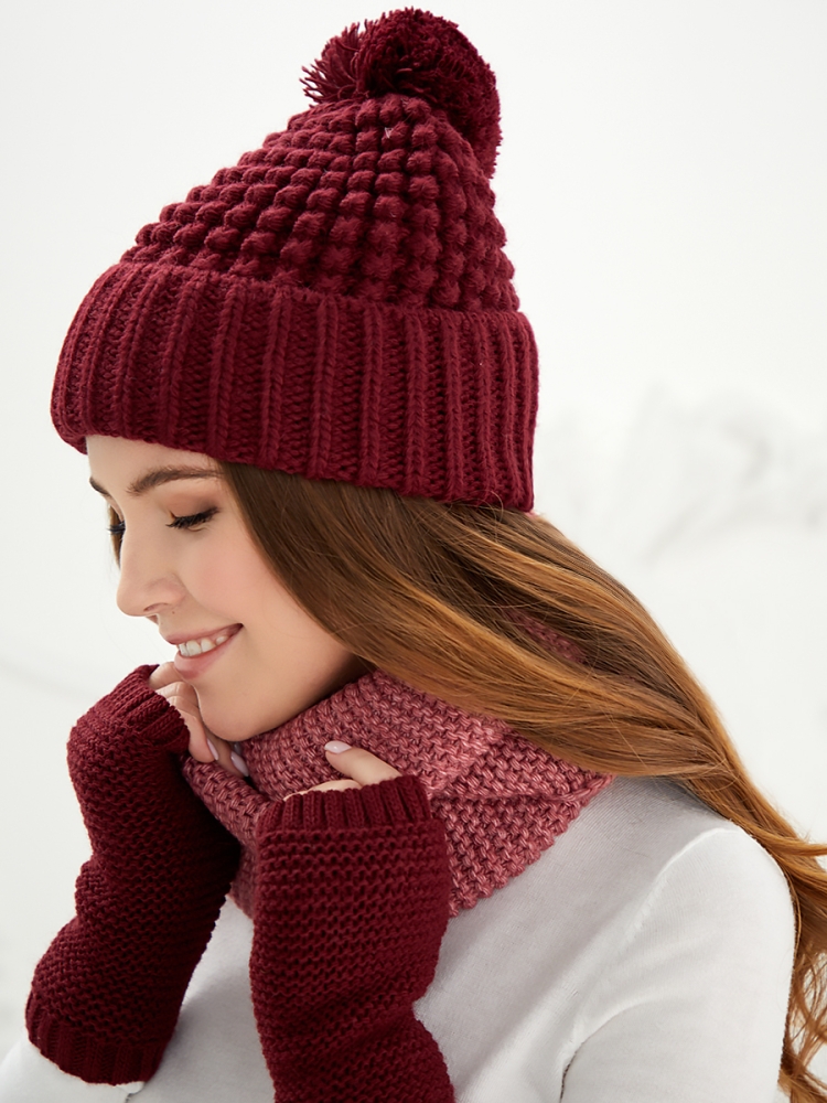 Teplo шапка Eira, бордовая