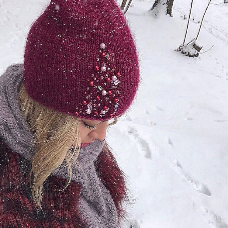 Шапка Кайса бордо