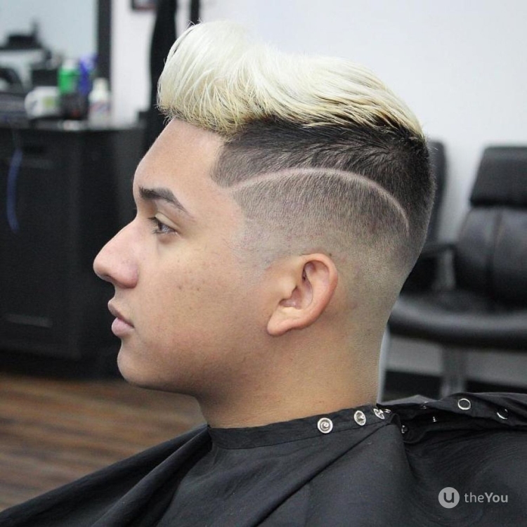 Мужские стрижки с выбритыми полосками