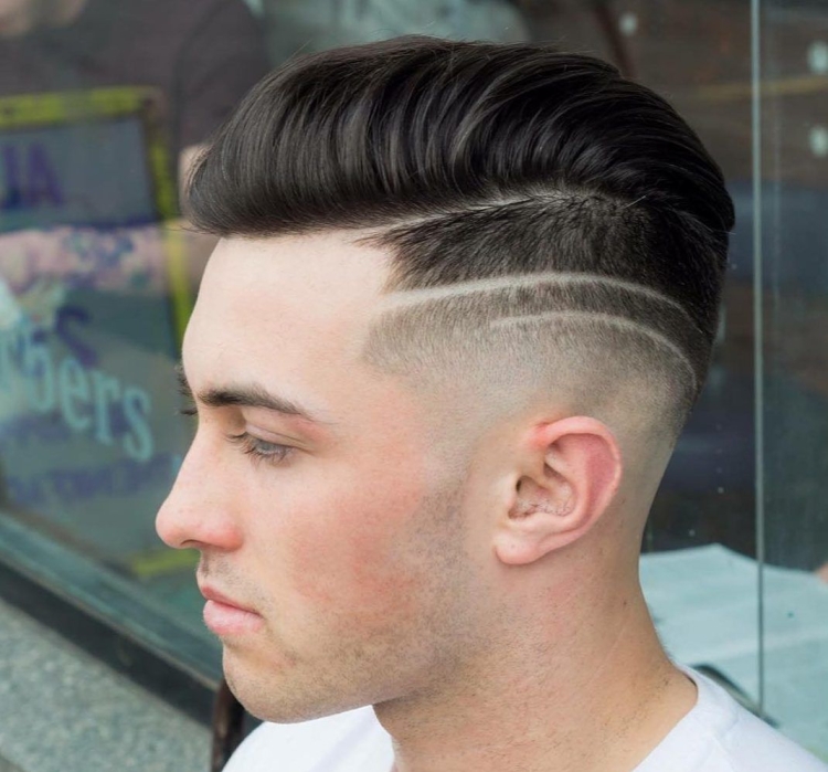 Мужские стрижки с полосками