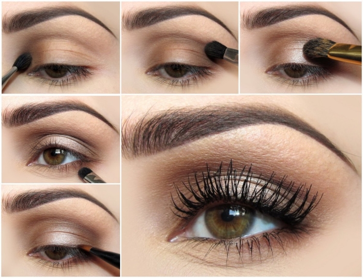 Макияж для карих глазпршагово