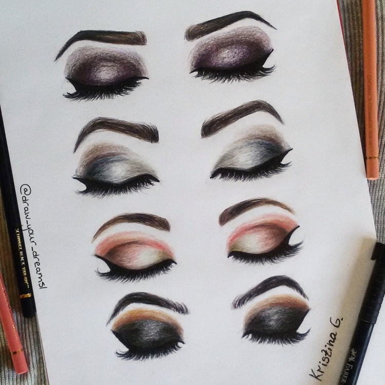 Макияж карандашом