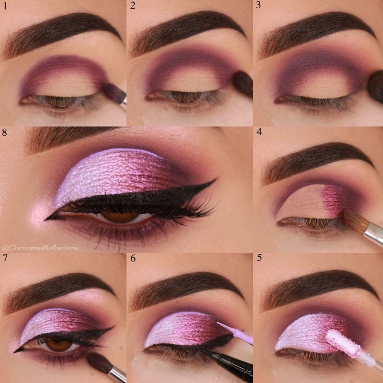 Макияж в розовых тонах пошагово