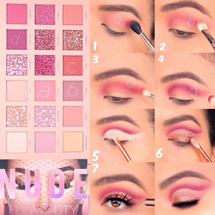 Макияж розовой палеткой