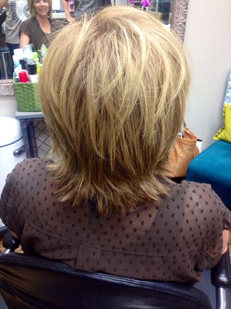 Стрижка Каскад сзади