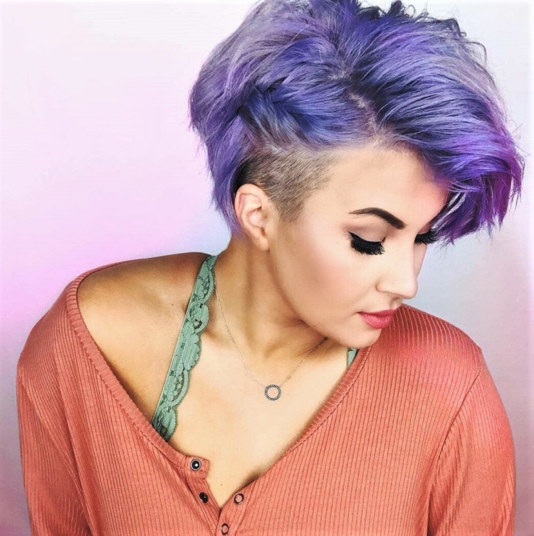 Стрижка Пикси Боб с выбритым виском