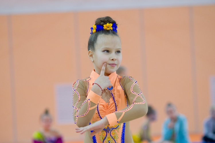 Пучок на соревнования по художественной гимнастике