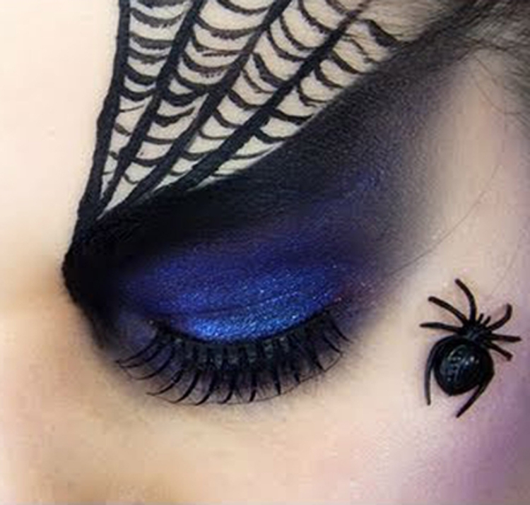 Макияж паутина на глазах