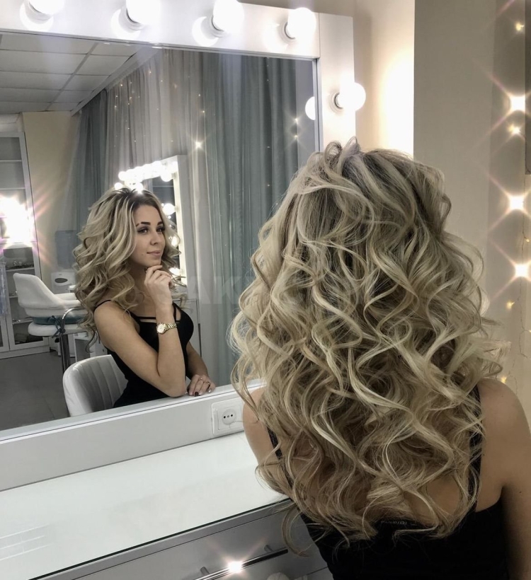 Локоны на средние