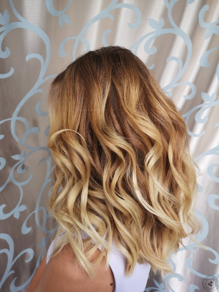 Пляжные Локоны на средние волосы