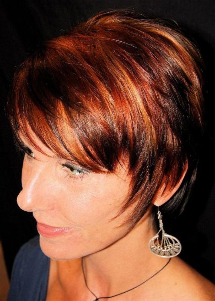 Рыжее мелирование на короткие волосы