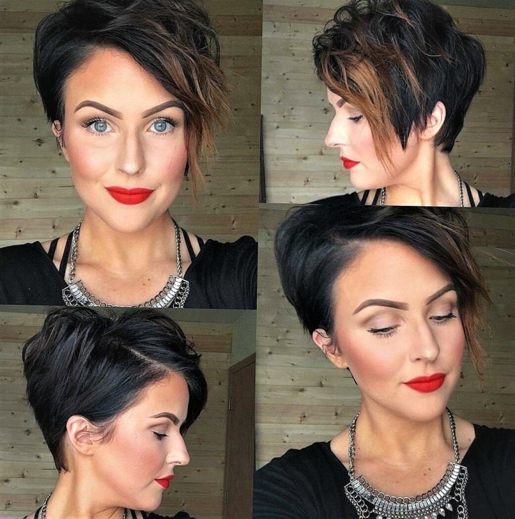 Стрижка Боб каре асимметрия Пикси