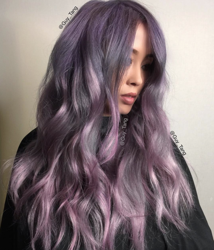 Ash Lilac hair Color