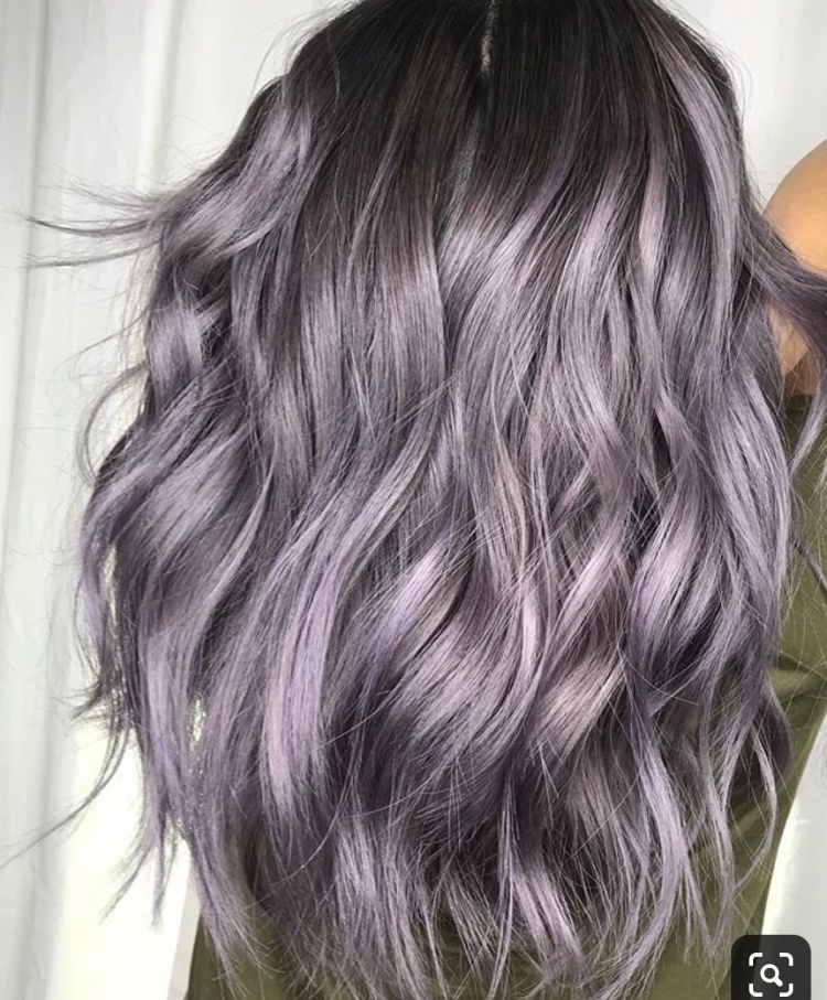 Пепельно сиреневые волосы