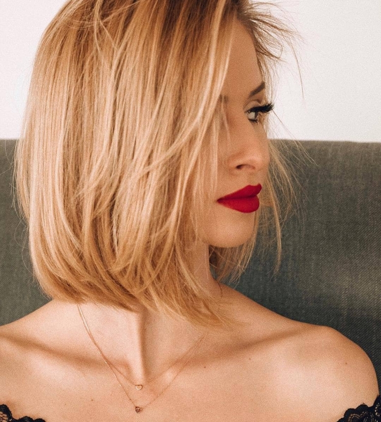 Медовый блондин каре