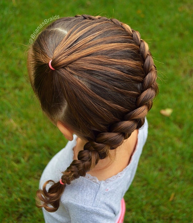 Косы для девочек на средние волосы