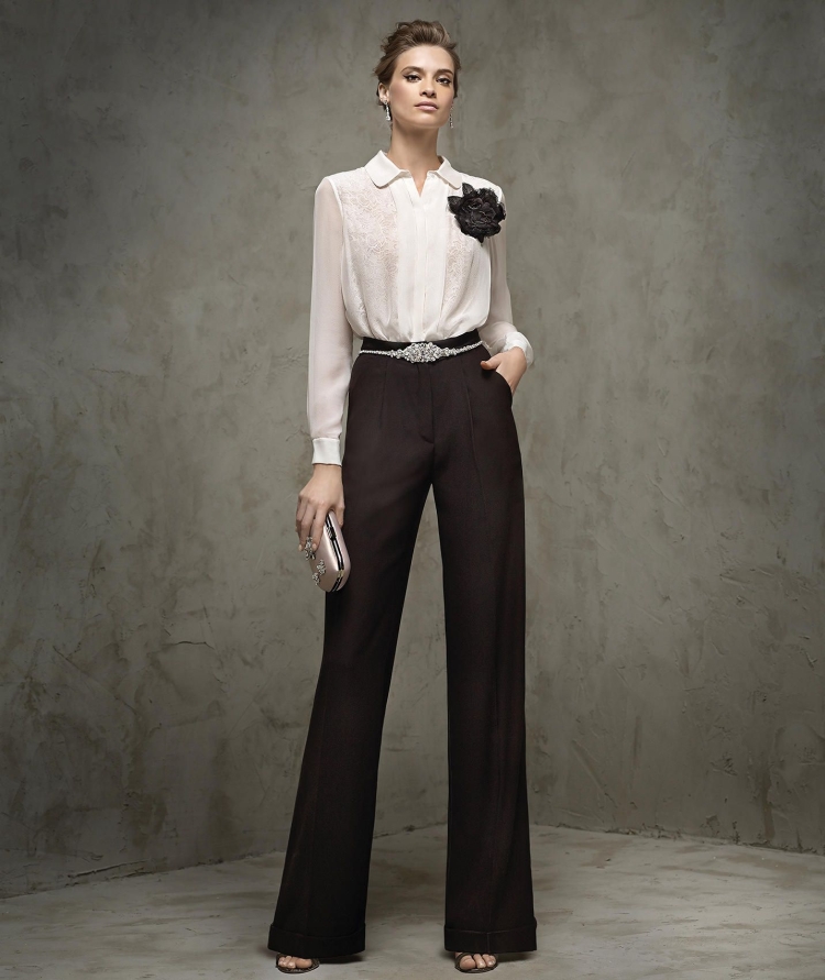 Вечерний образ с брюками