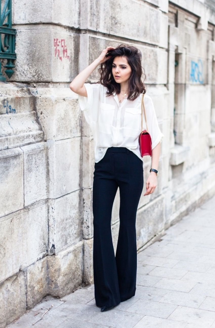 Образ с брюками клеш