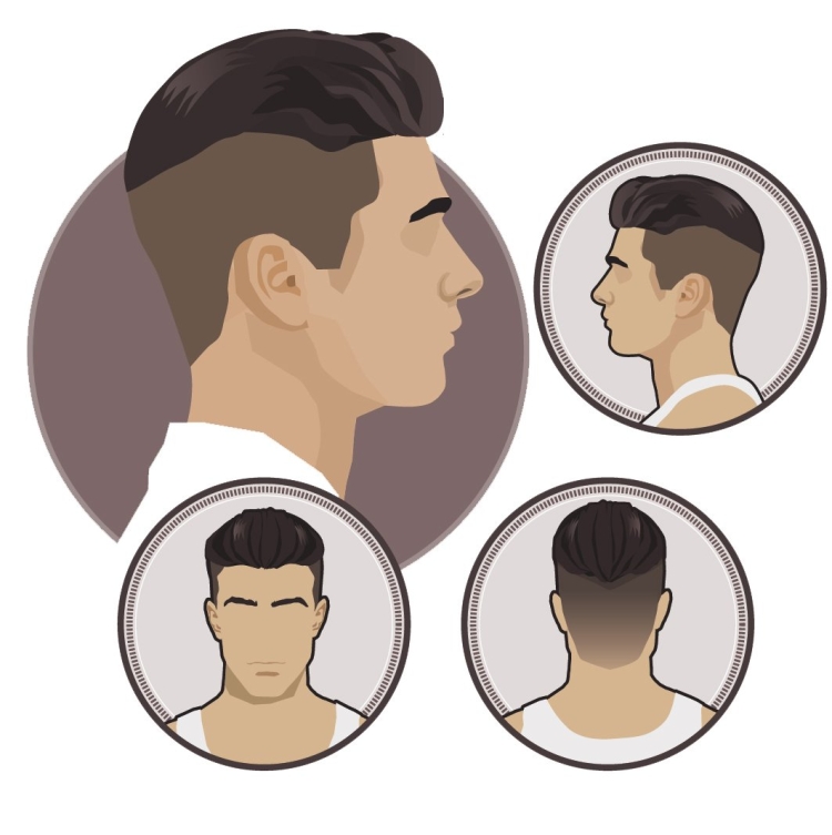 Мужские прически сбоку и сзади