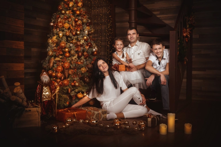 Новогодняя фотосессия в студии