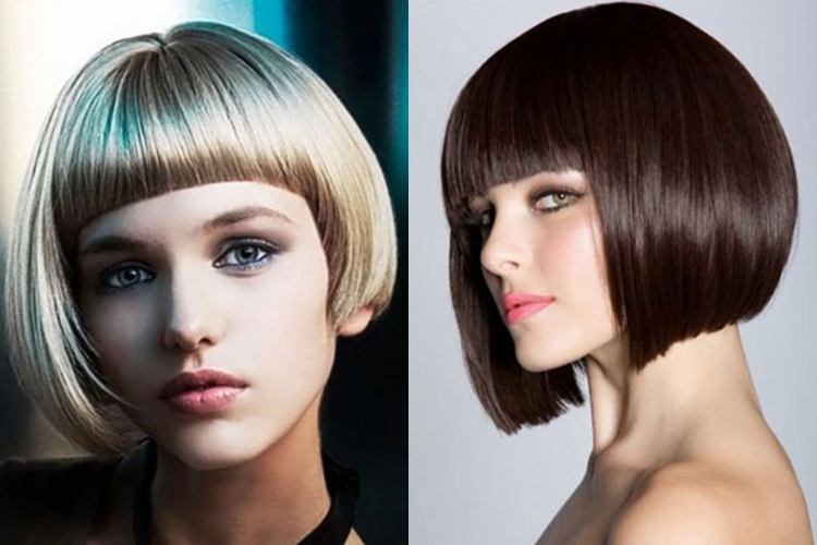 Короткое каре с прямой челкой