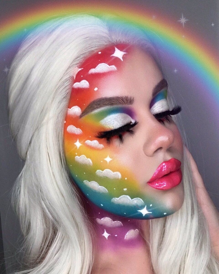 Красивый Радужный макияж