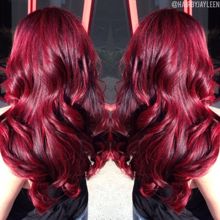 Краска волос красно бордовая по номерам