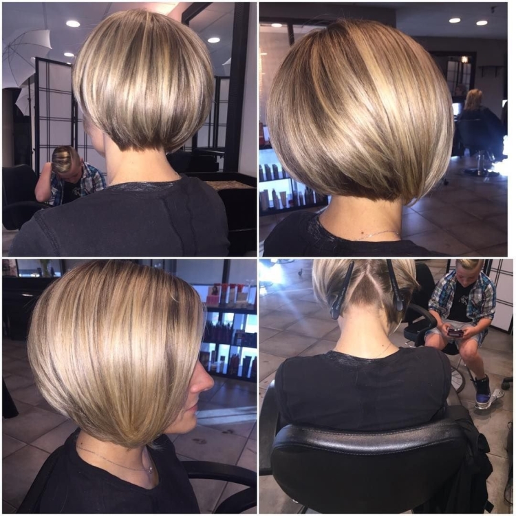 Градуированный Боб с выбритым затылком