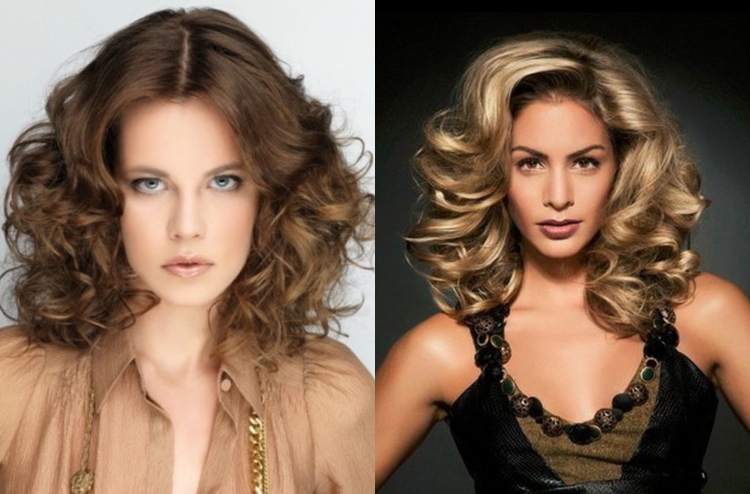 Прическа крупные Локоны на средние волосы