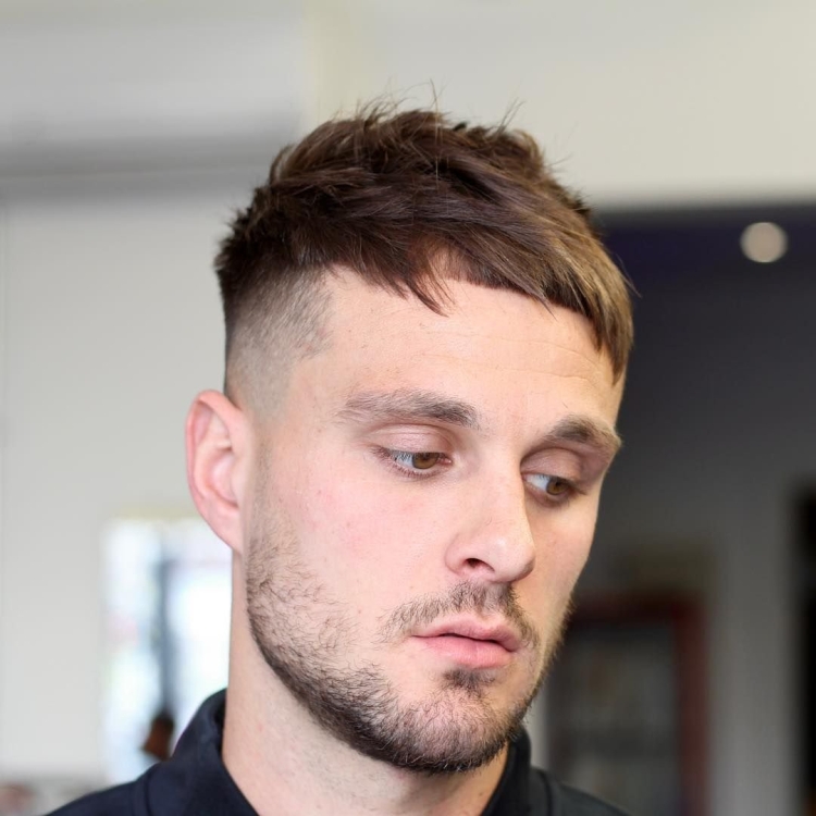 Причёски для круглого лица мужские