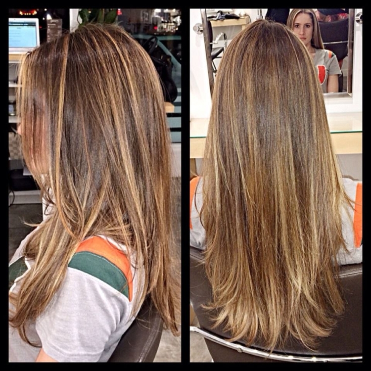 Бразильское мелирование на русые