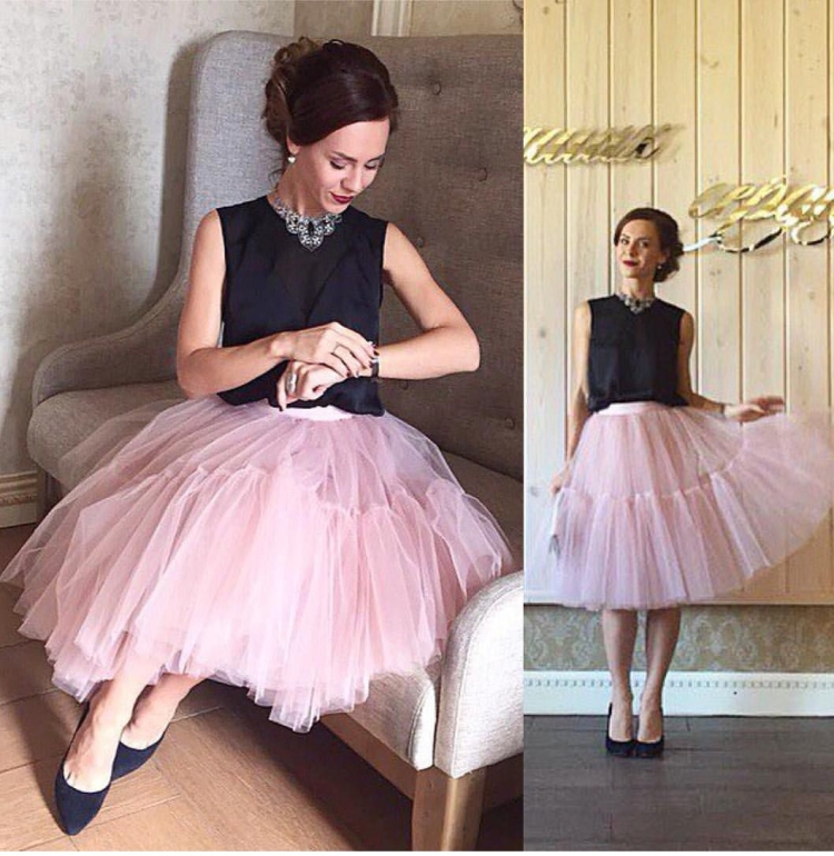 Праздничный образ с фатиновой юбкой