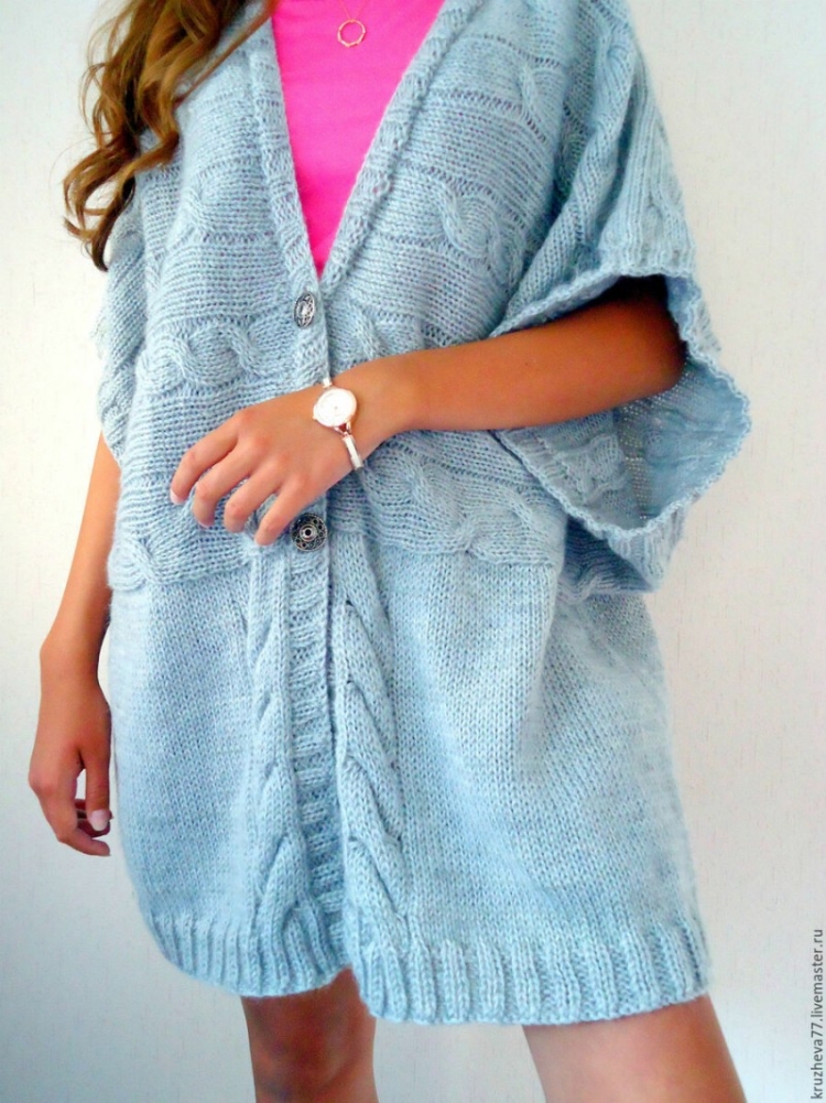 Вязаный жилет оверсайз