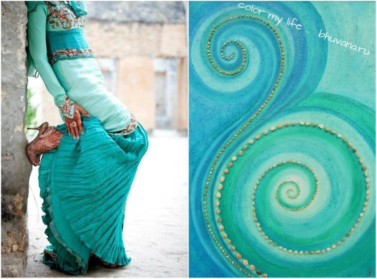 Фотосессия в бирюзовых тонах