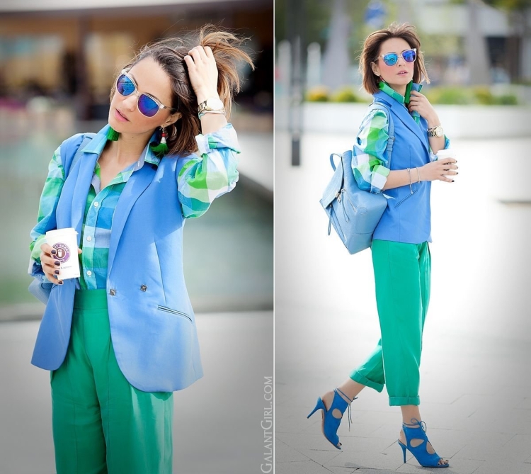 Лазурный цвет в одежде