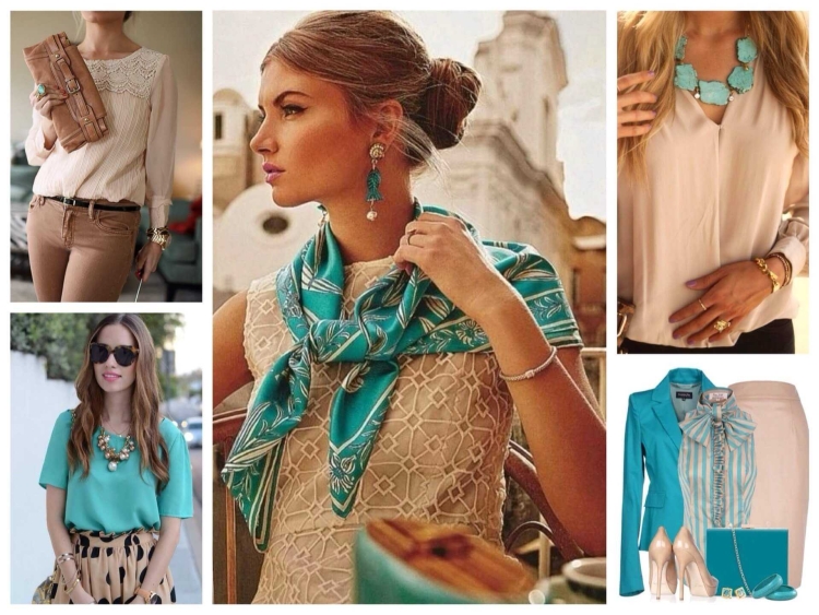 Бирюзовый цвет сочетание в одежде