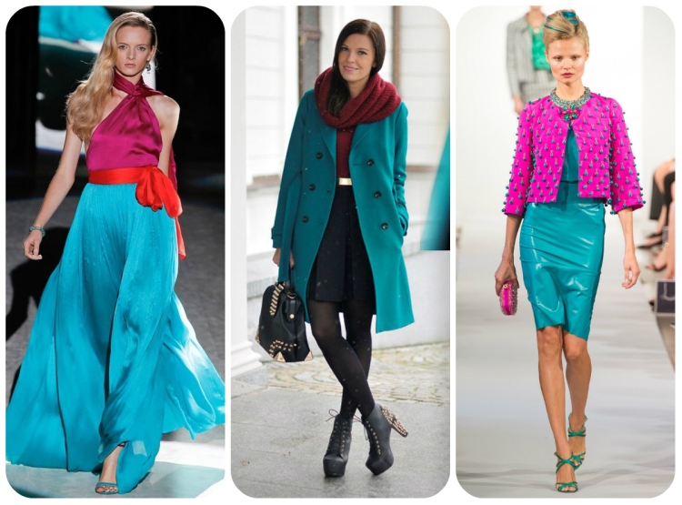 Сочетание с фуксией в одежде