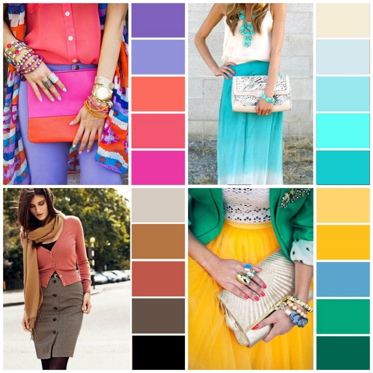 Сочетание бирюзового в одежде