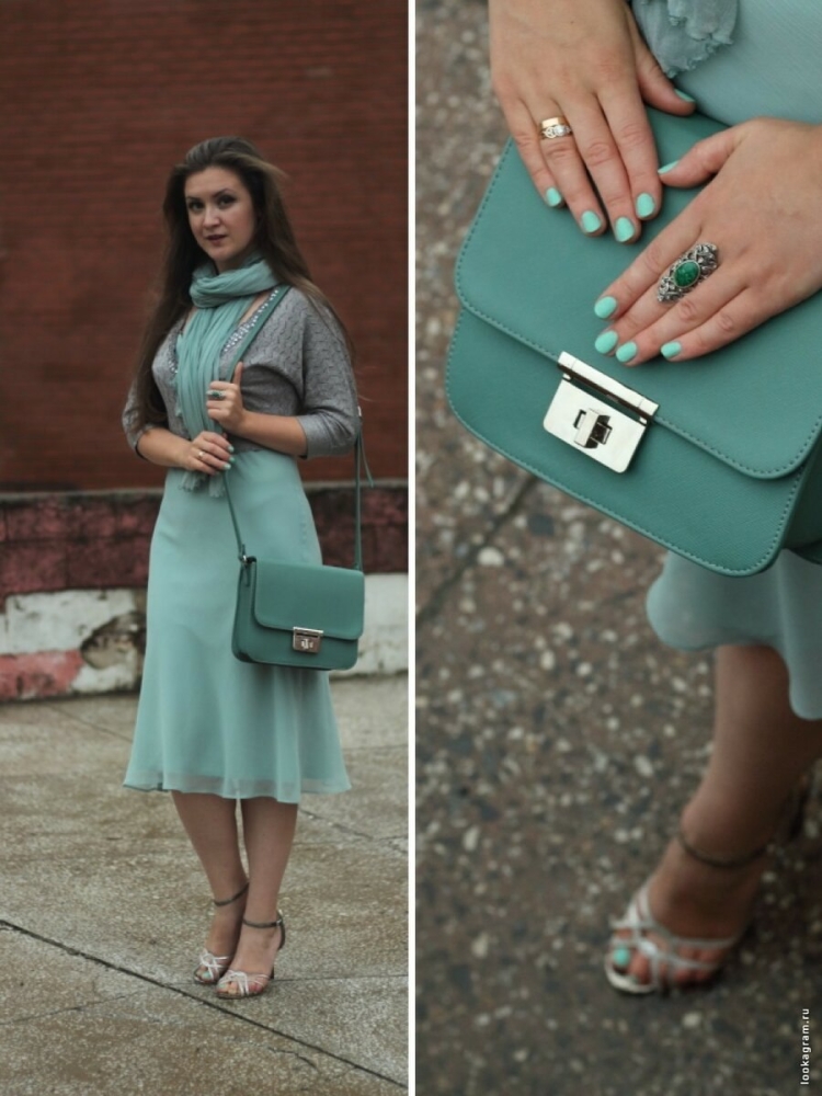 Образы с бирюзовой сумкой