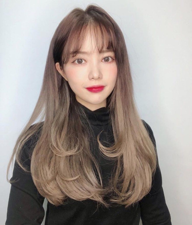 Прозрачная челка корейская