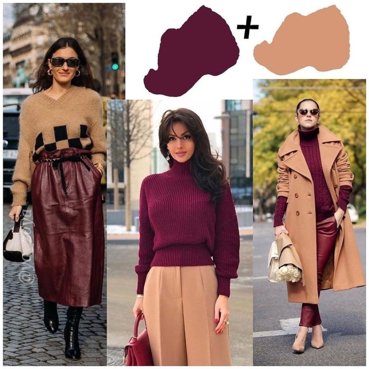 Оттенки бордового