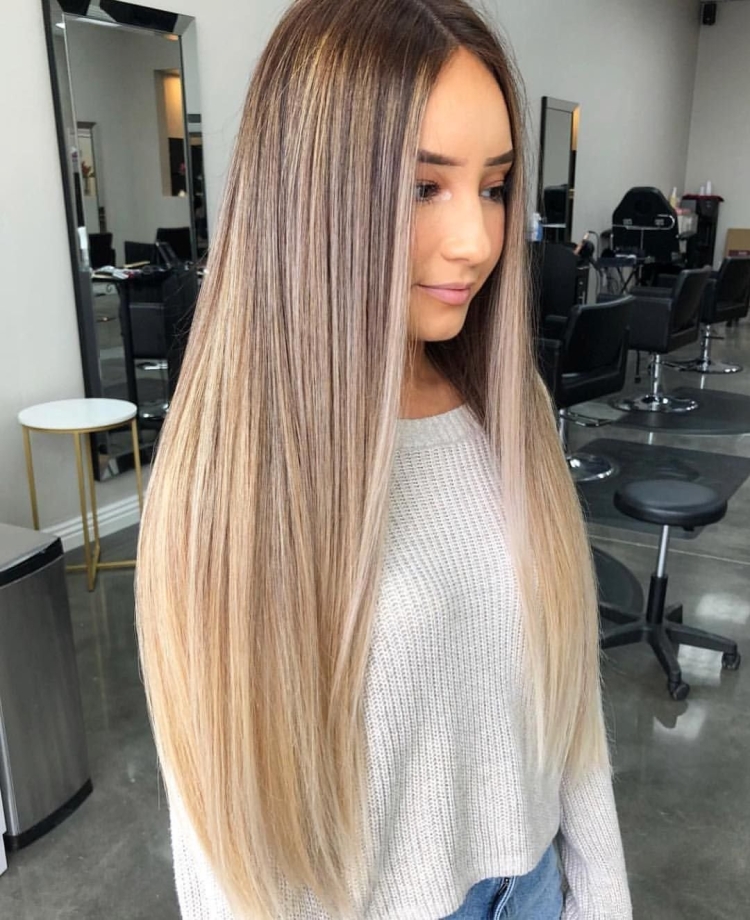 Окрашивание нампрямые длинные волосы