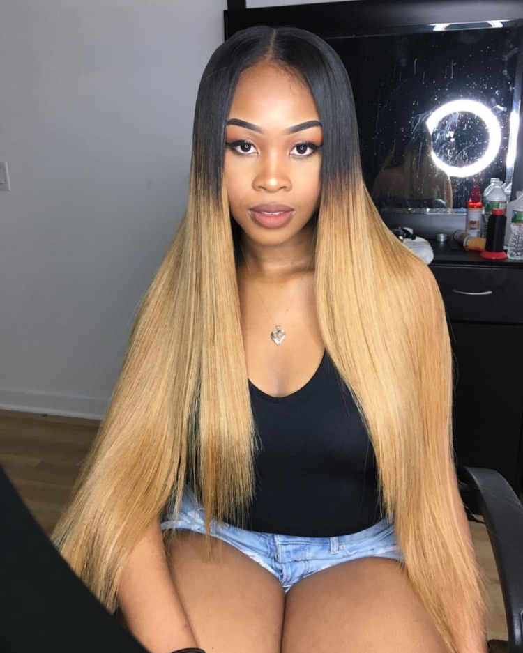 Бразильское окрашивание прямые волосы