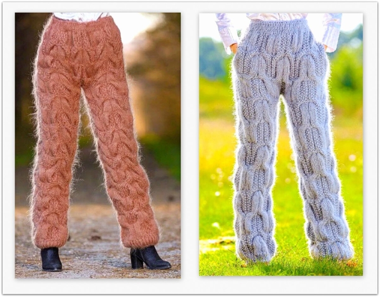Брюки спицами