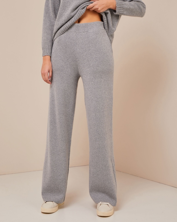 Трикотажные брюки палаццо