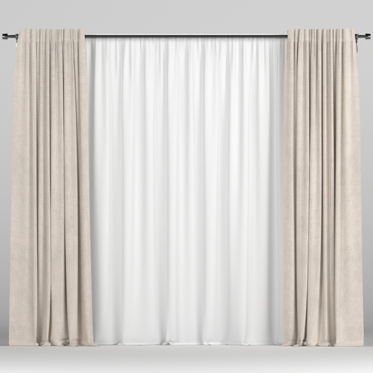 Тюль к бежевым шторам