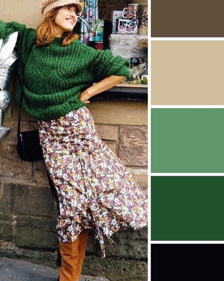 Осенние сочетания цветов в одежде