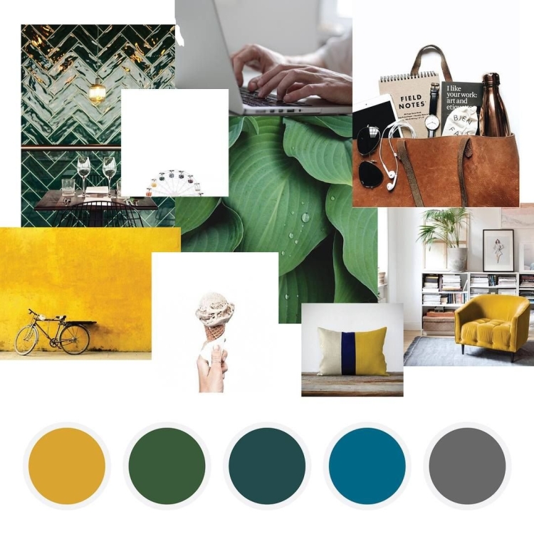 Мудборд сочетание цветов