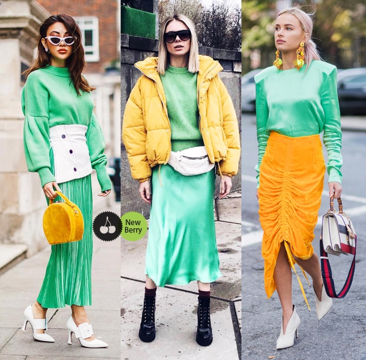 Сочетание мятного и горчичного